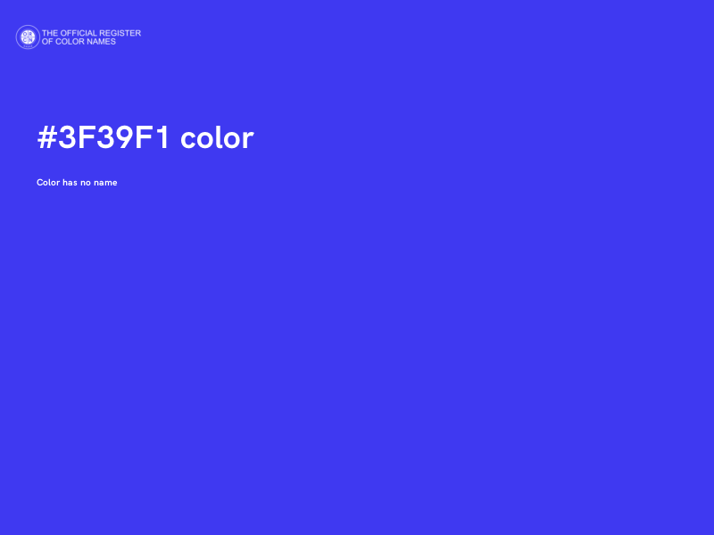 #3F39F1 color image