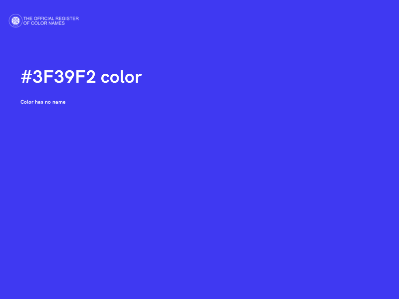#3F39F2 color image