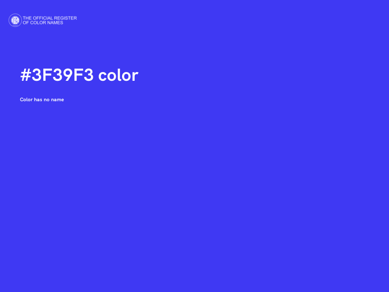 #3F39F3 color image