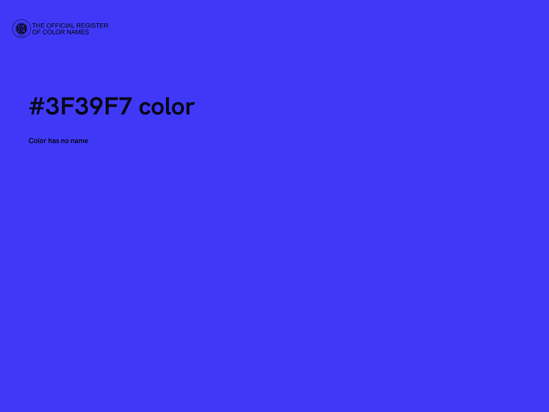 #3F39F7 color image