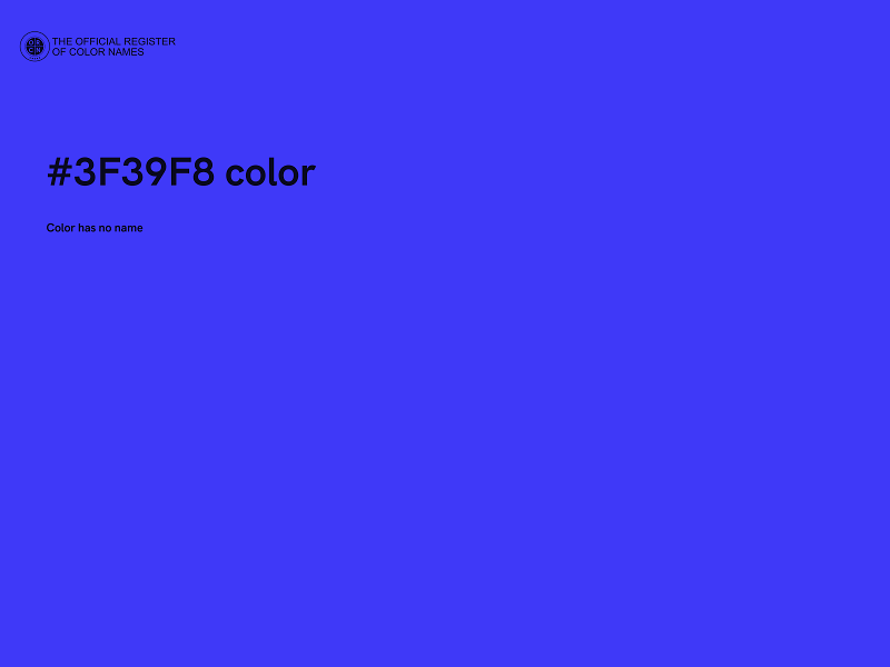 #3F39F8 color image