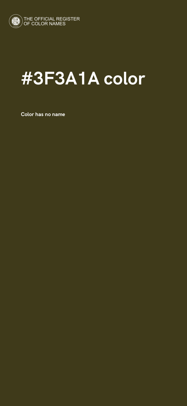 #3F3A1A color image