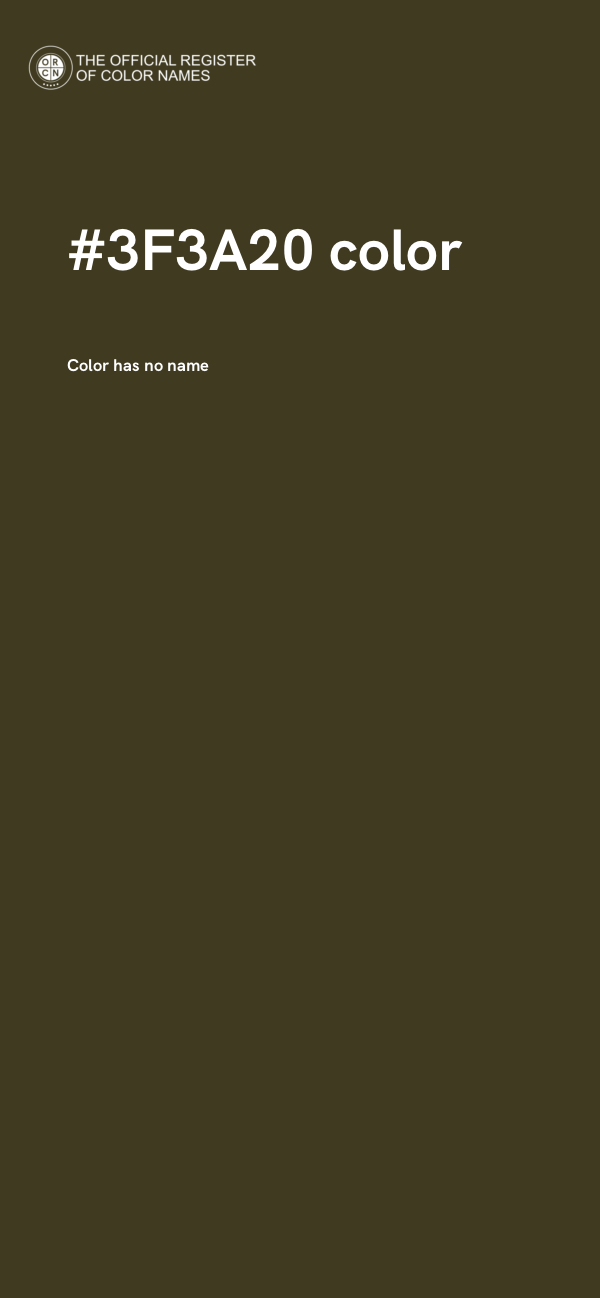 #3F3A20 color image