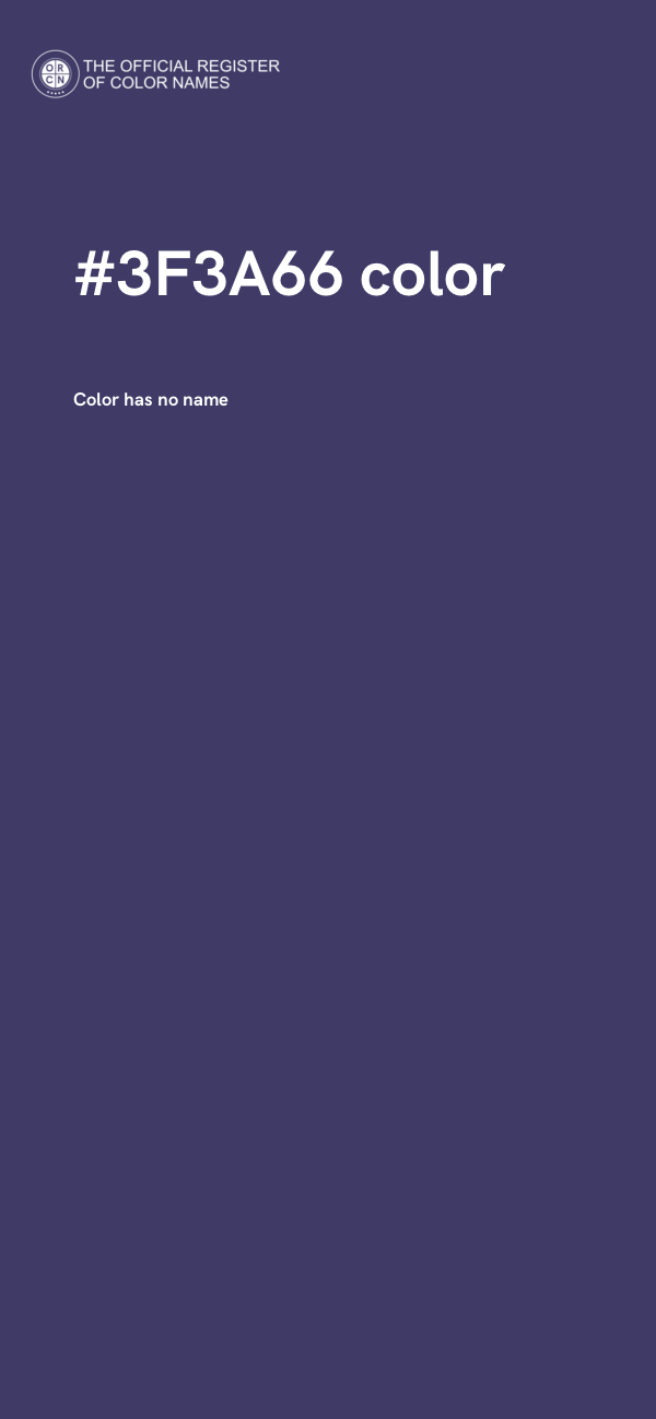 #3F3A66 color image