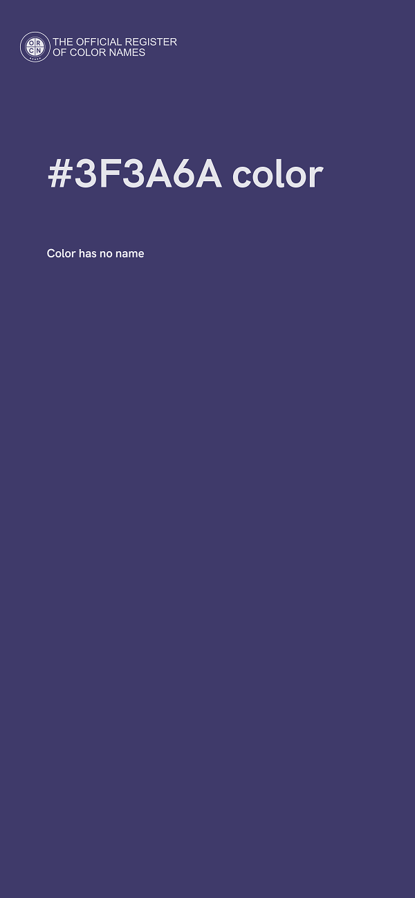 #3F3A6A color image