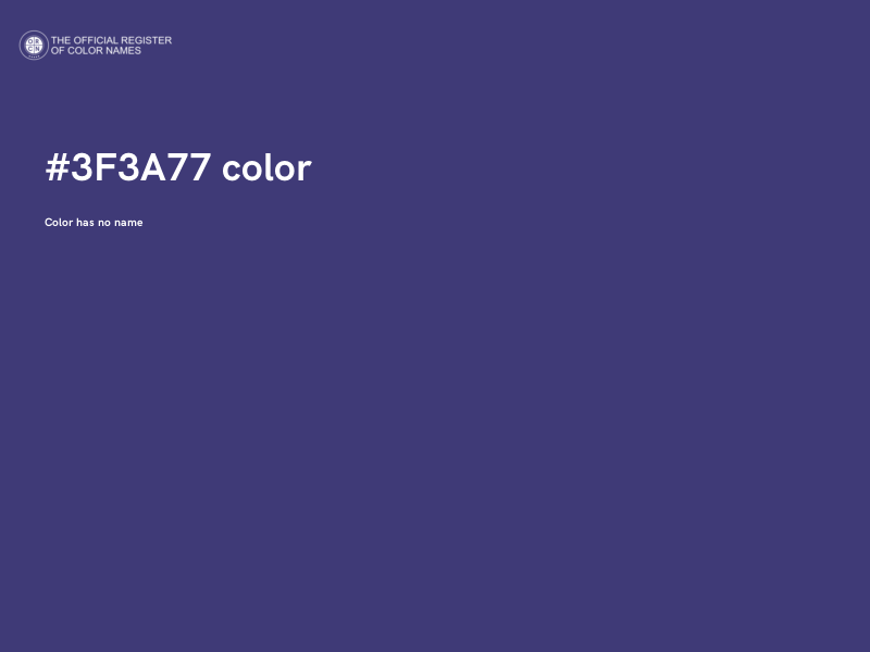 #3F3A77 color image