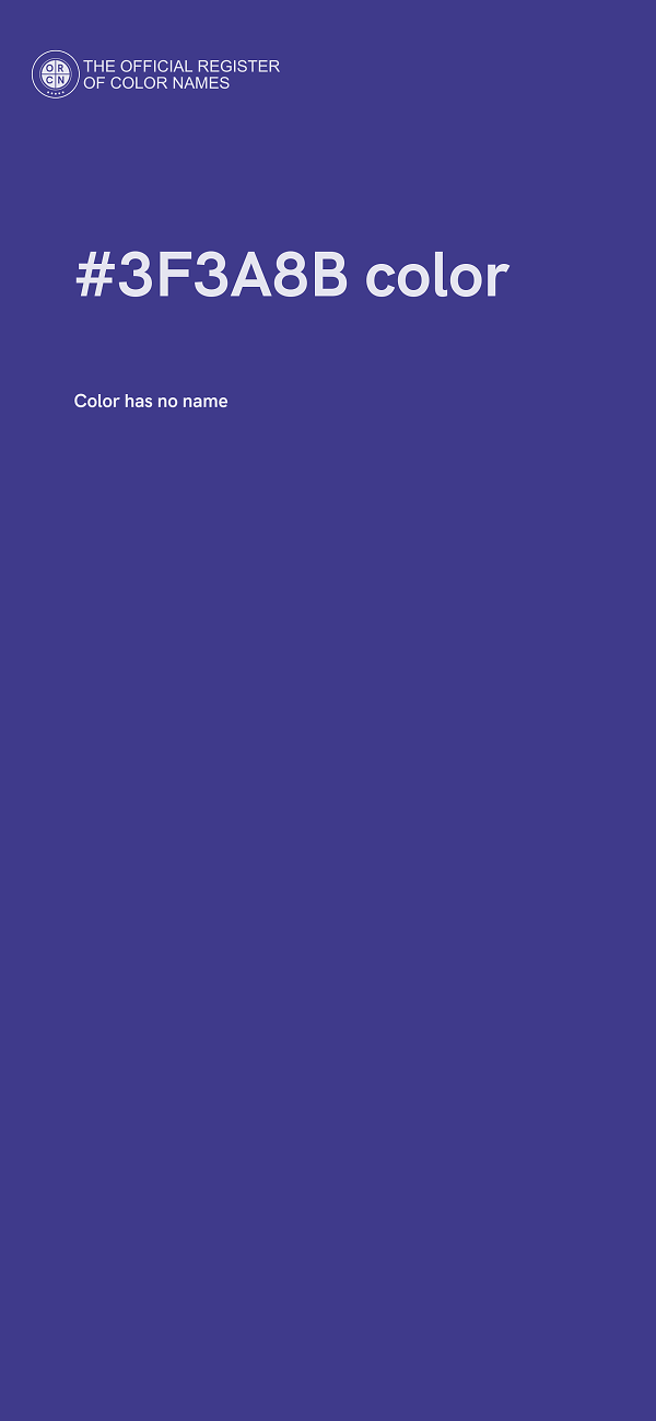 #3F3A8B color image