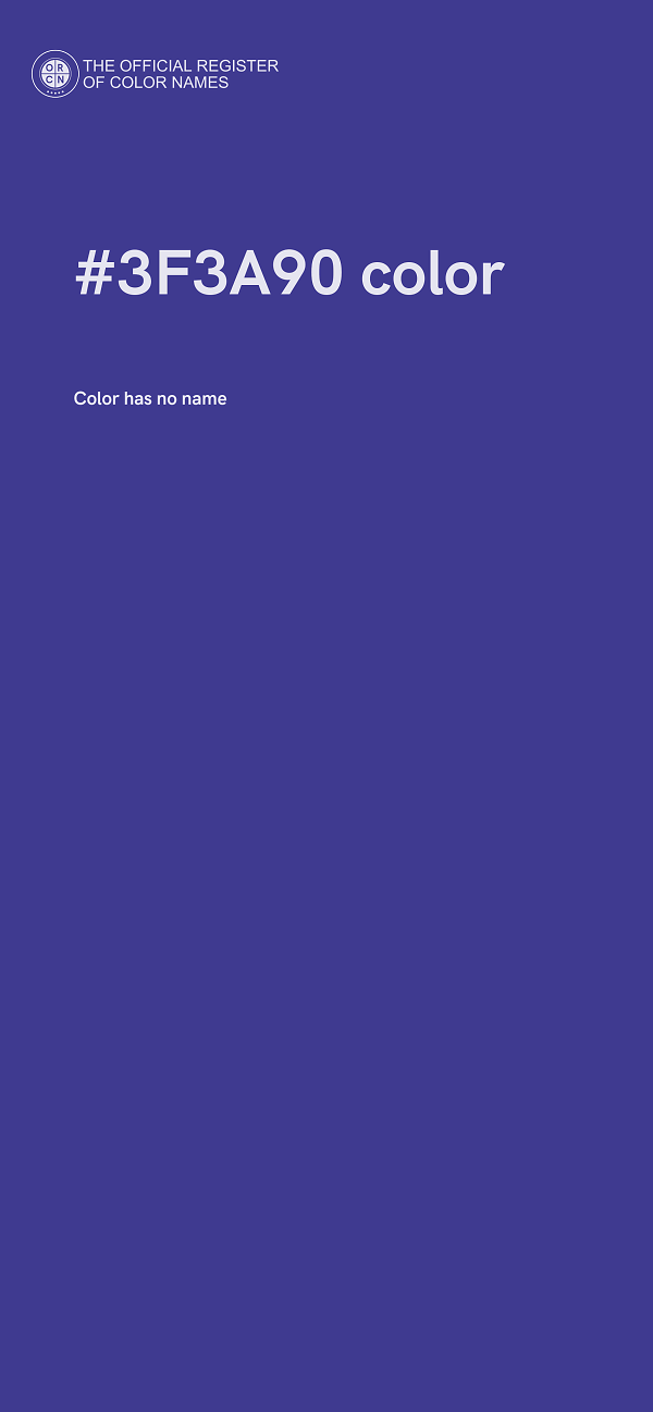 #3F3A90 color image
