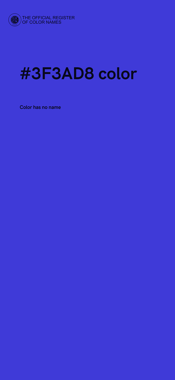 #3F3AD8 color image