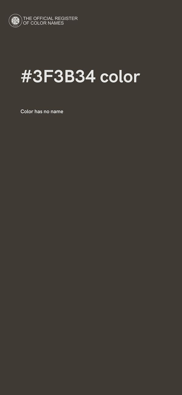 #3F3B34 color image