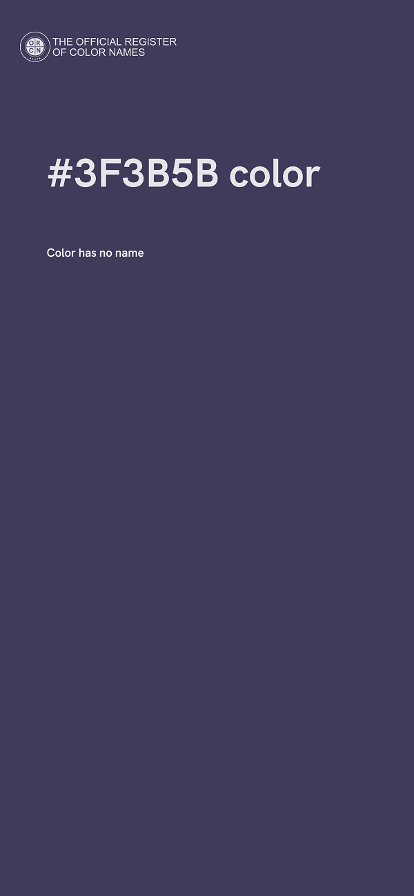 #3F3B5B color image