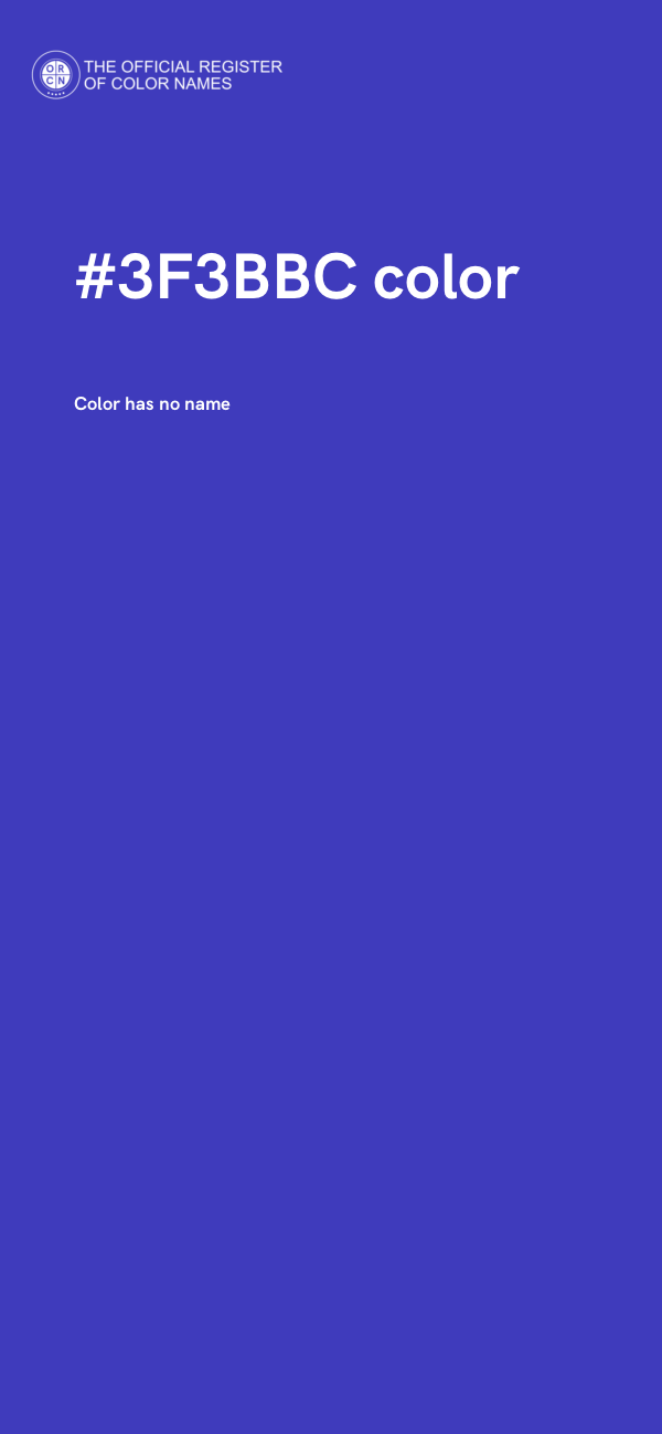 #3F3BBC color image