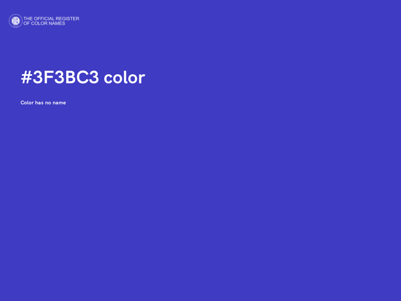 #3F3BC3 color image
