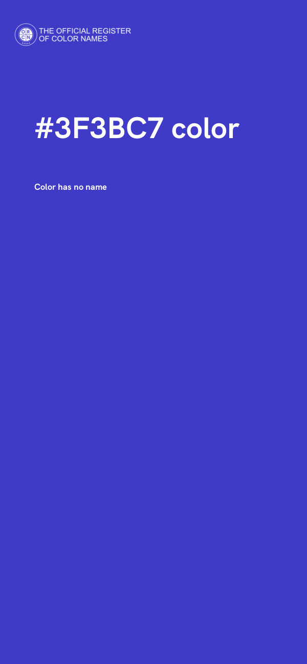 #3F3BC7 color image