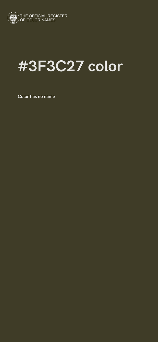 #3F3C27 color image