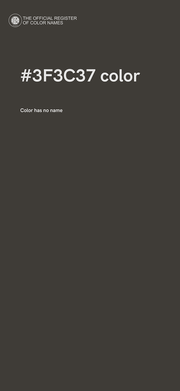 #3F3C37 color image