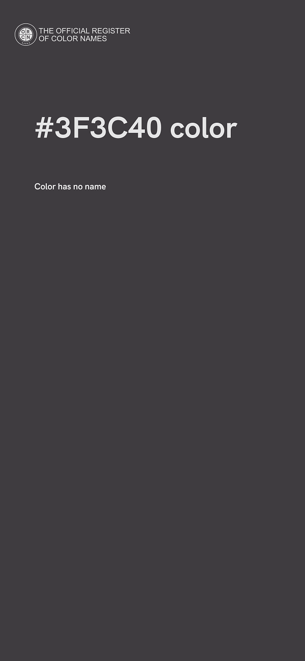 #3F3C40 color image