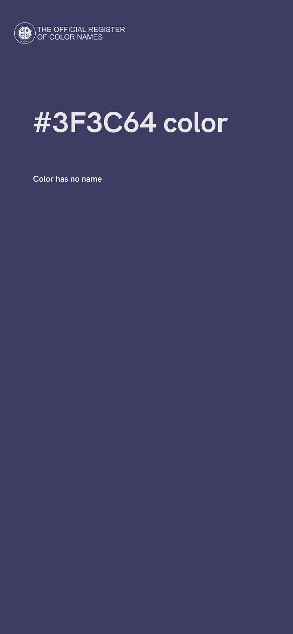 #3F3C64 color image