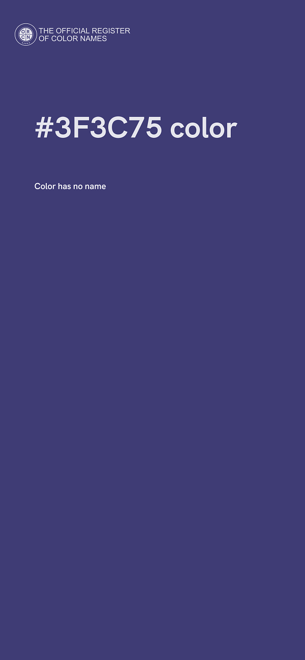 #3F3C75 color image