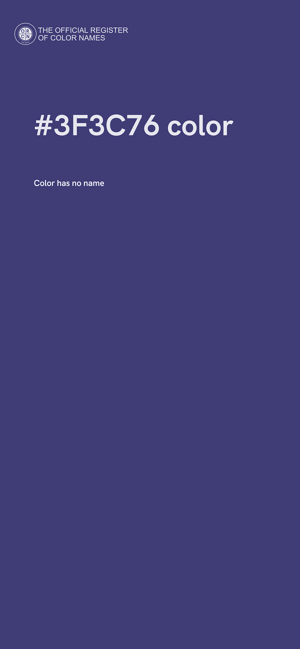 #3F3C76 color image