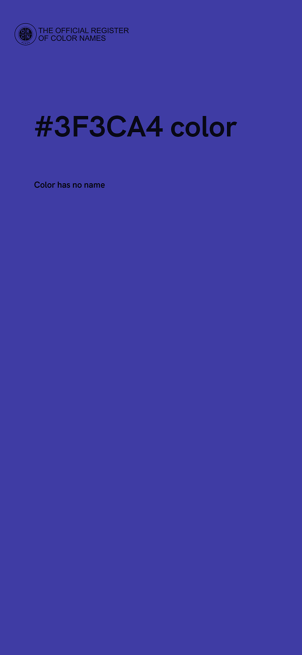 #3F3CA4 color image
