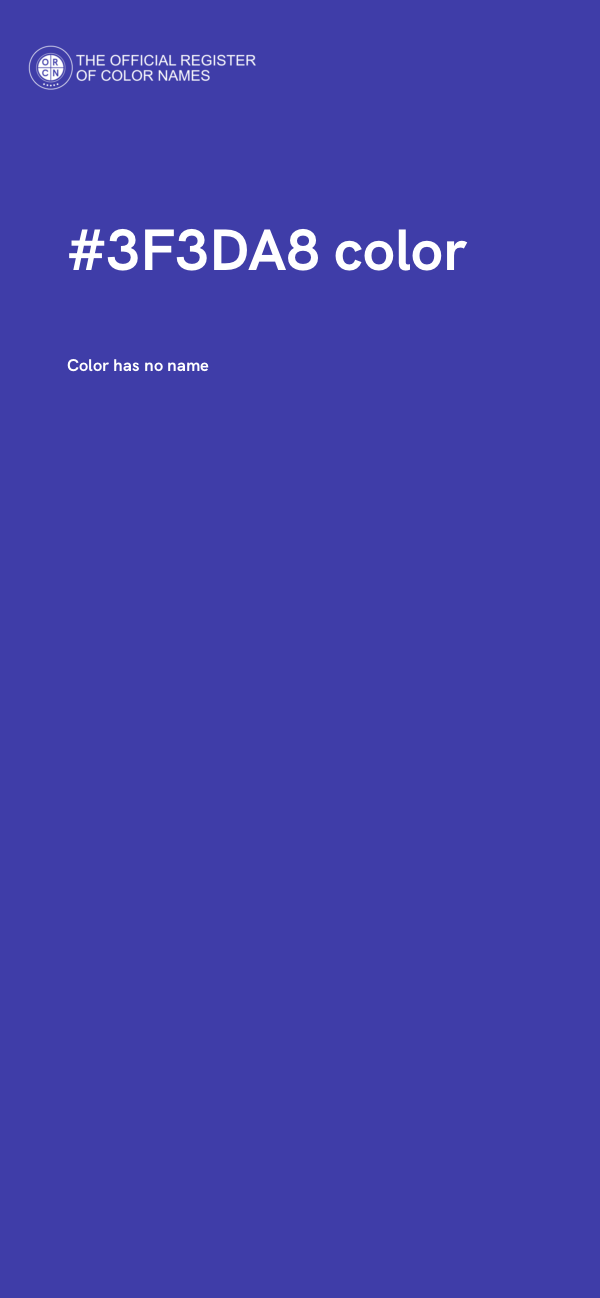 #3F3DA8 color image