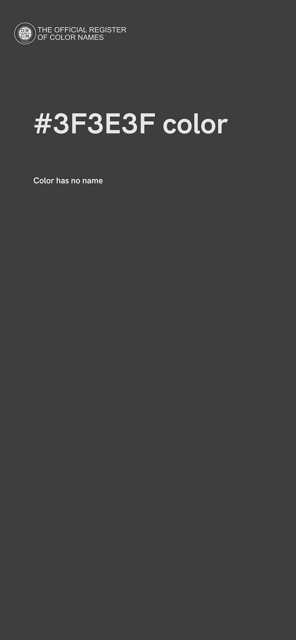 #3F3E3F color image