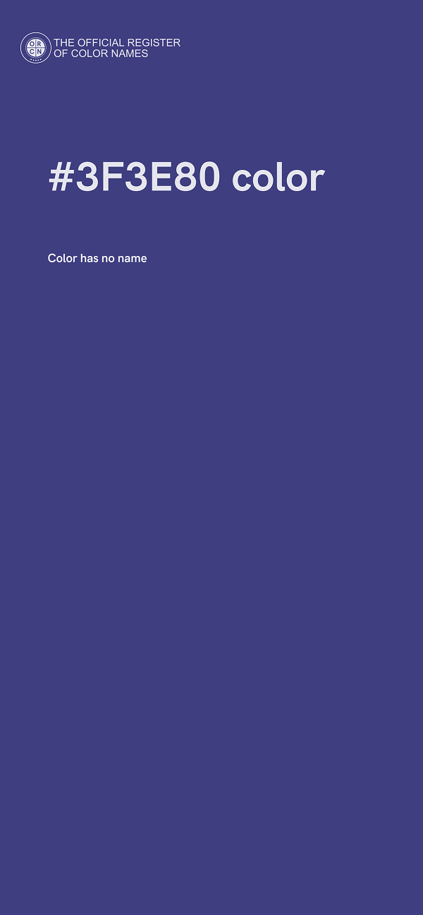 #3F3E80 color image