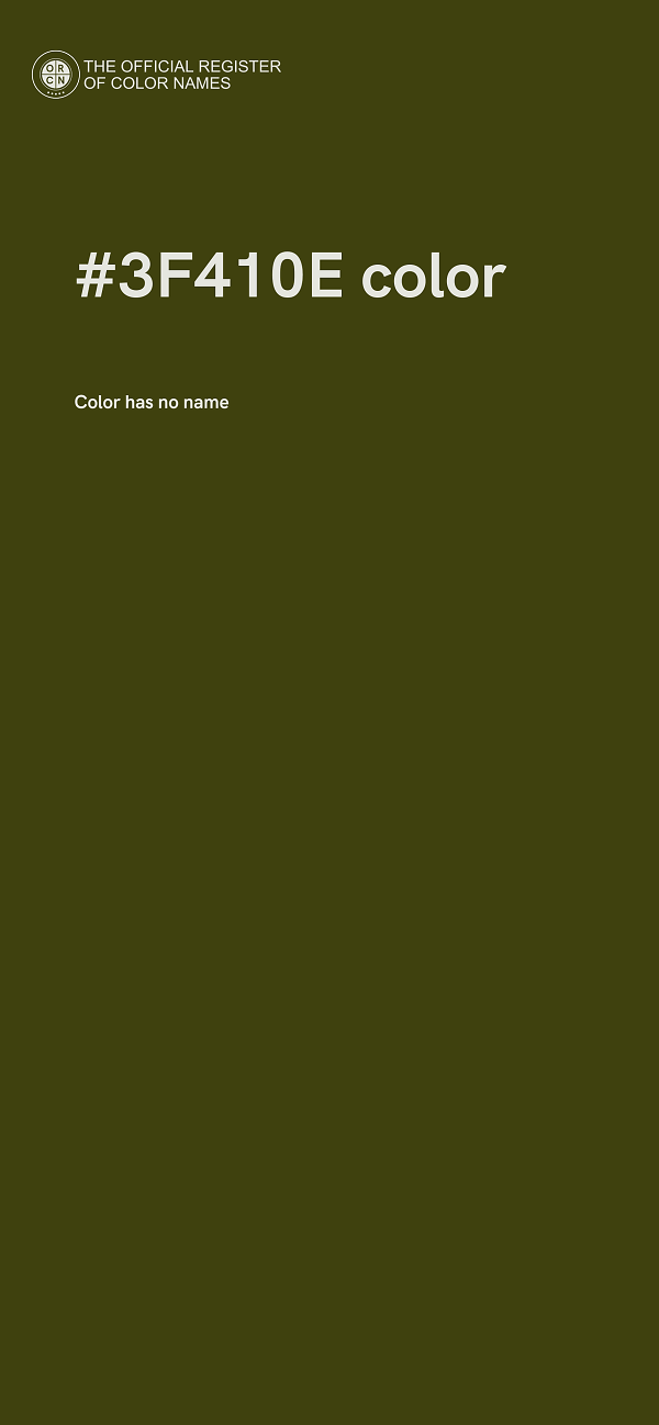 #3F410E color image