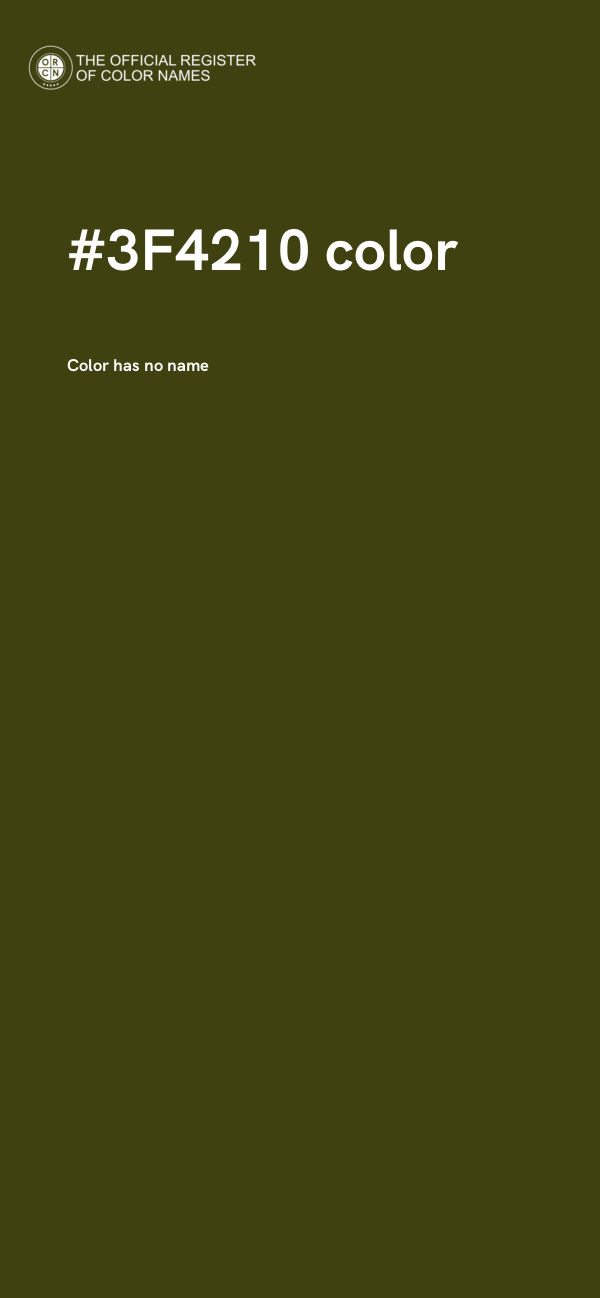 #3F4210 color image