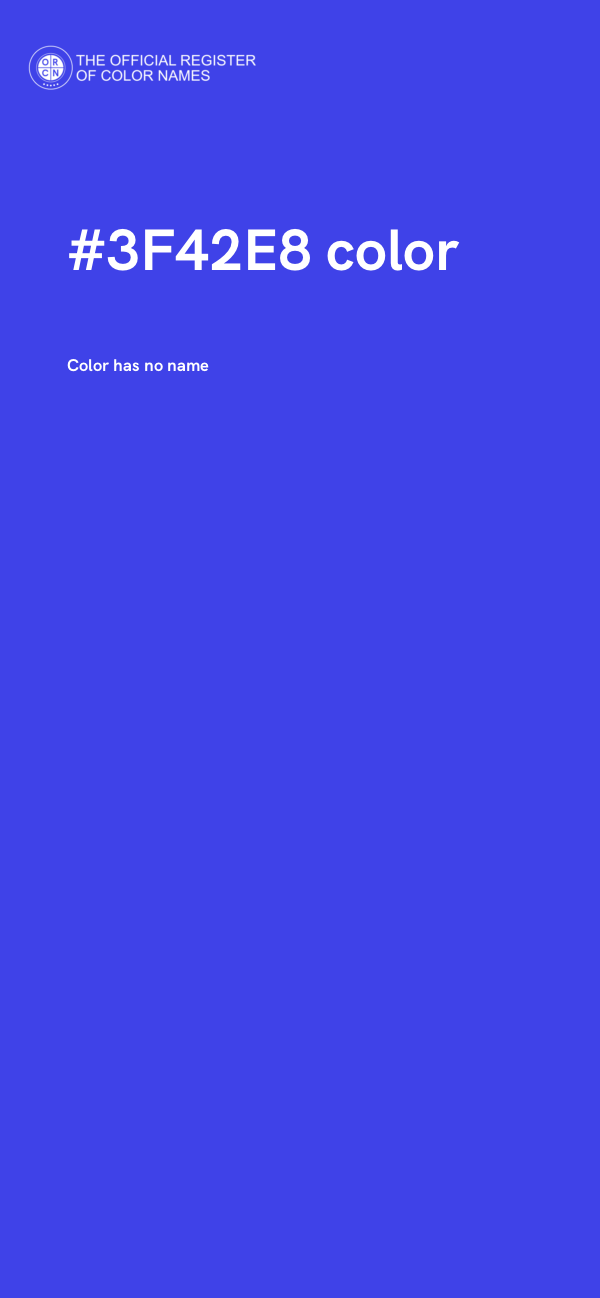 #3F42E8 color image
