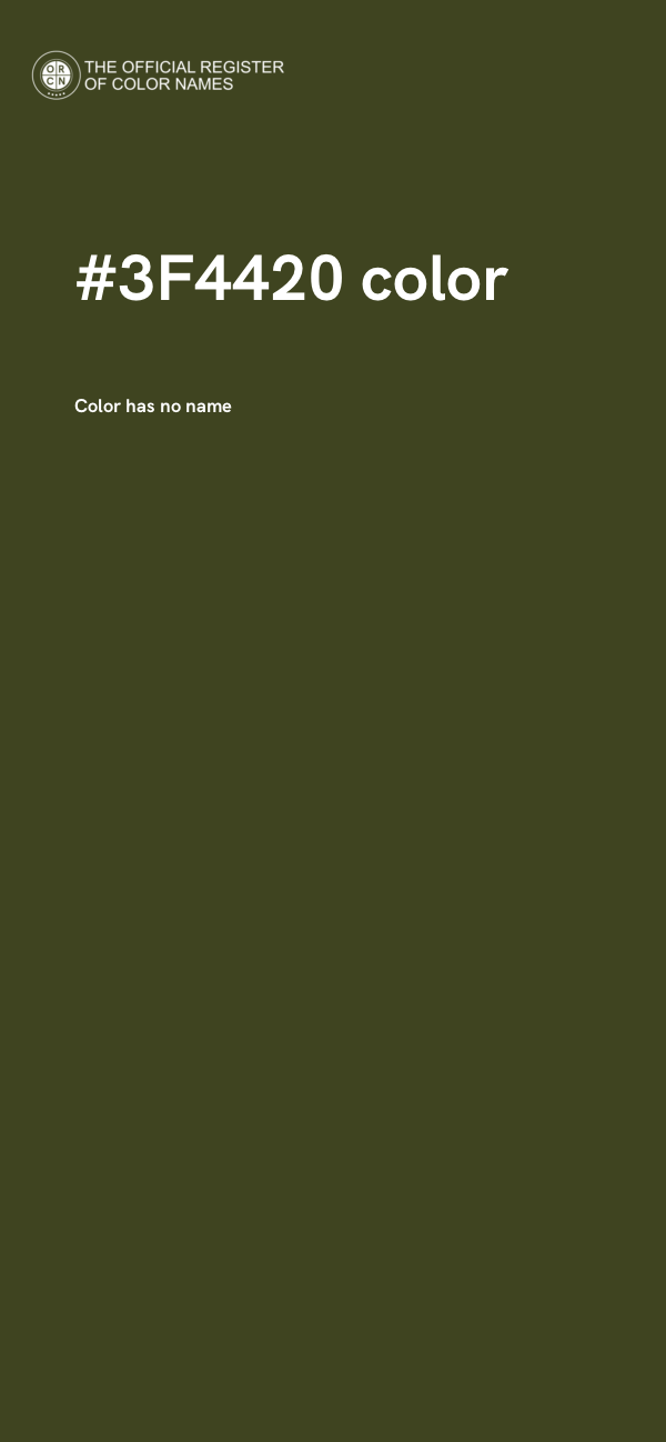 #3F4420 color image