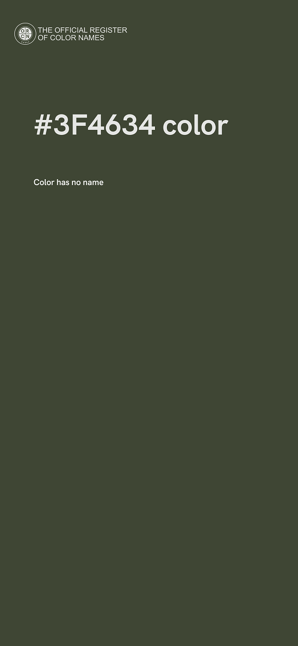 #3F4634 color image