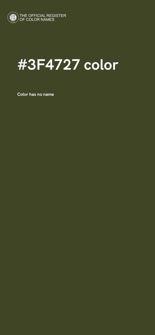 #3F4727 color image
