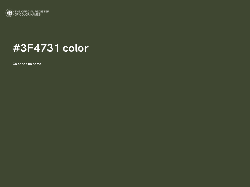 #3F4731 color image