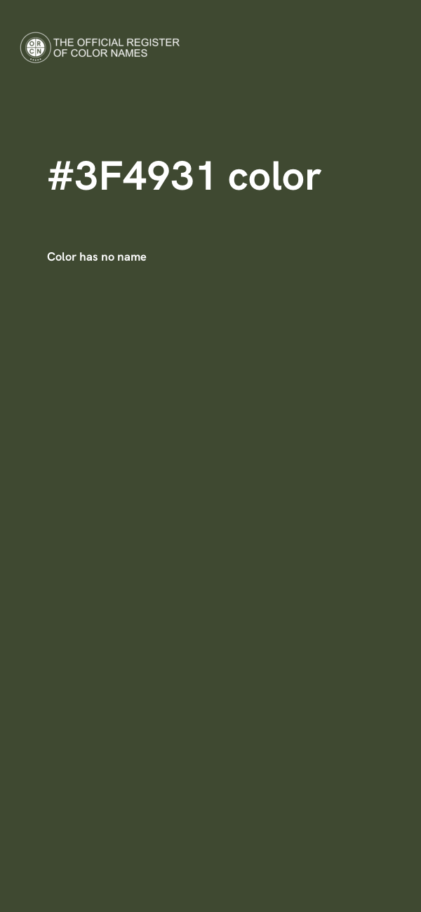 #3F4931 color image