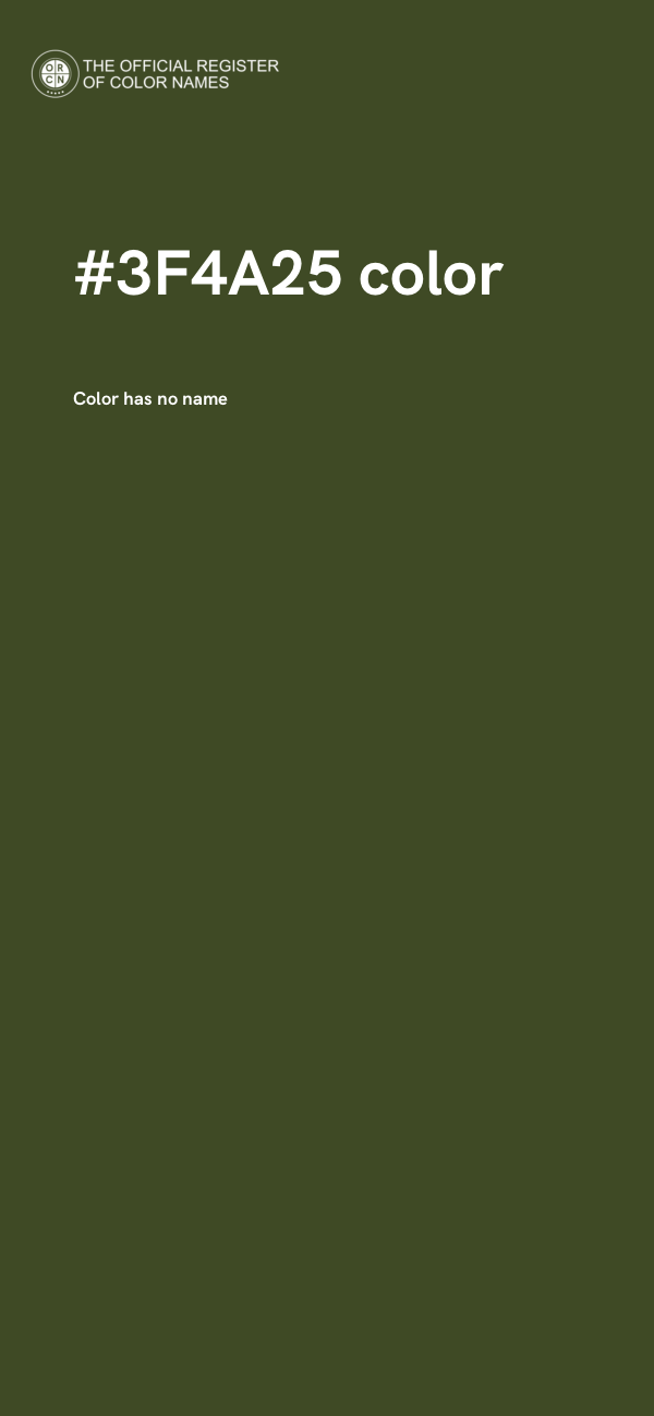 #3F4A25 color image