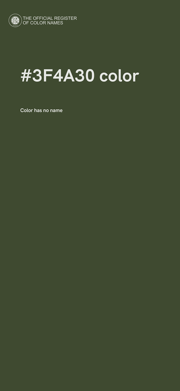 #3F4A30 color image