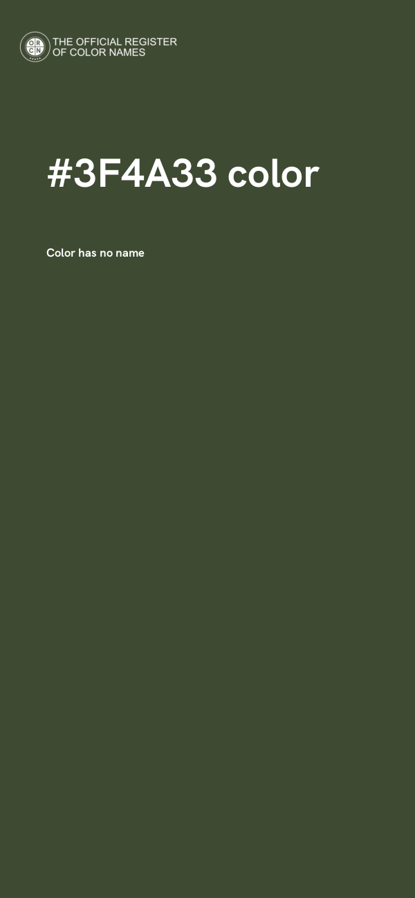 #3F4A33 color image