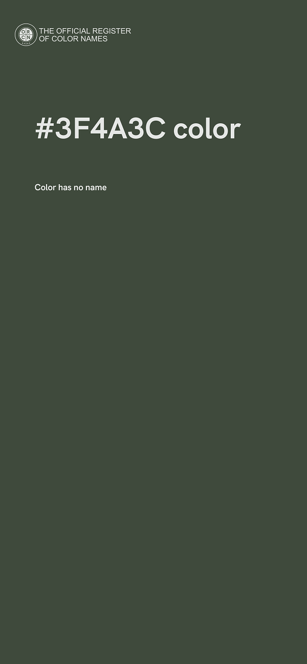 #3F4A3C color image