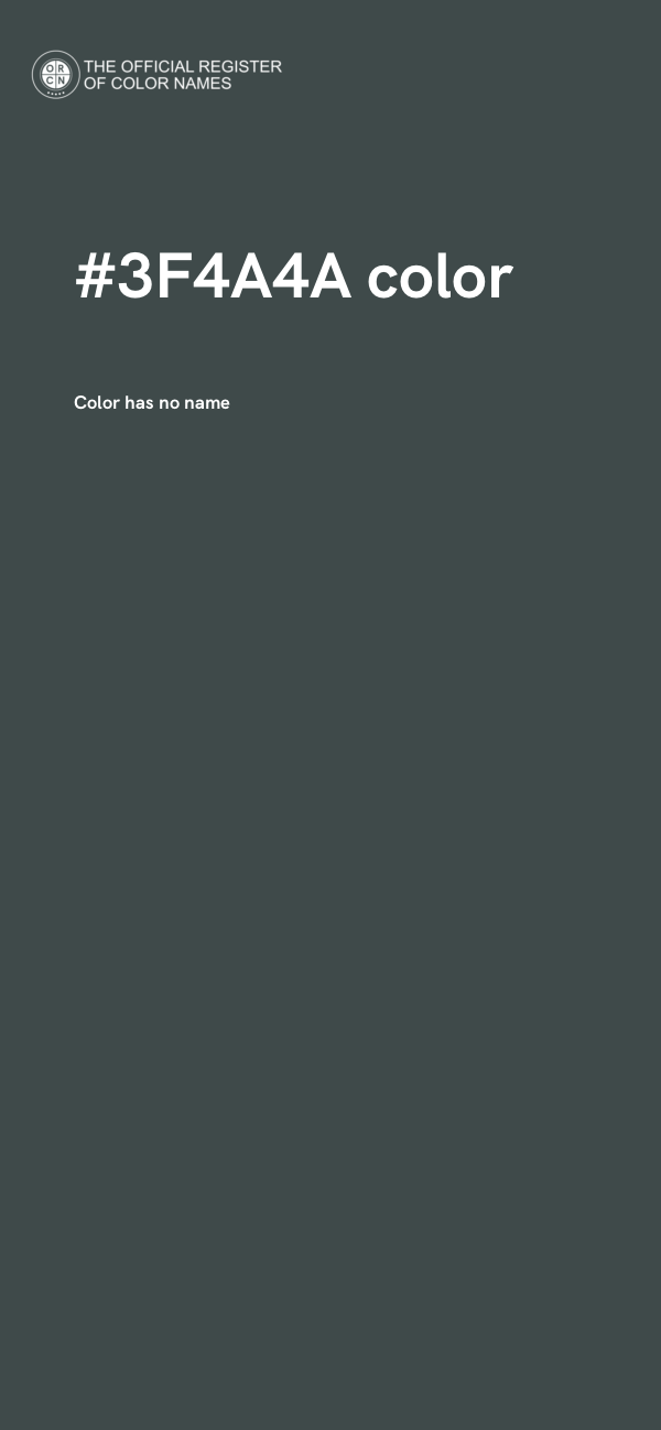 #3F4A4A color image