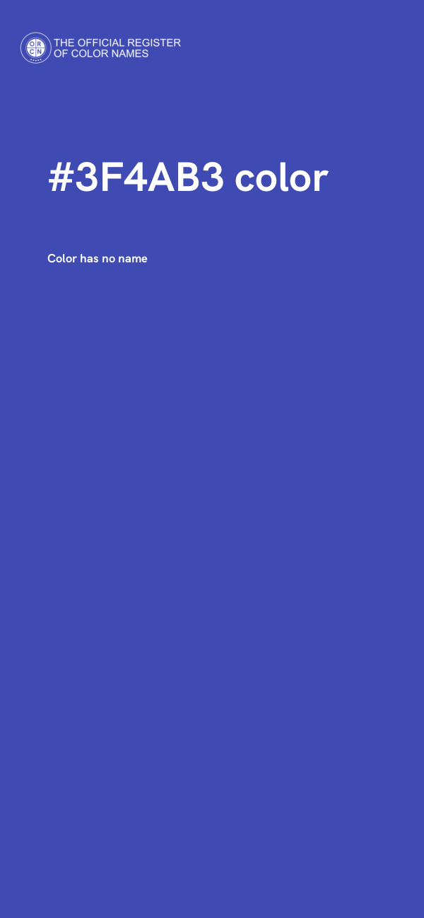 #3F4AB3 color image