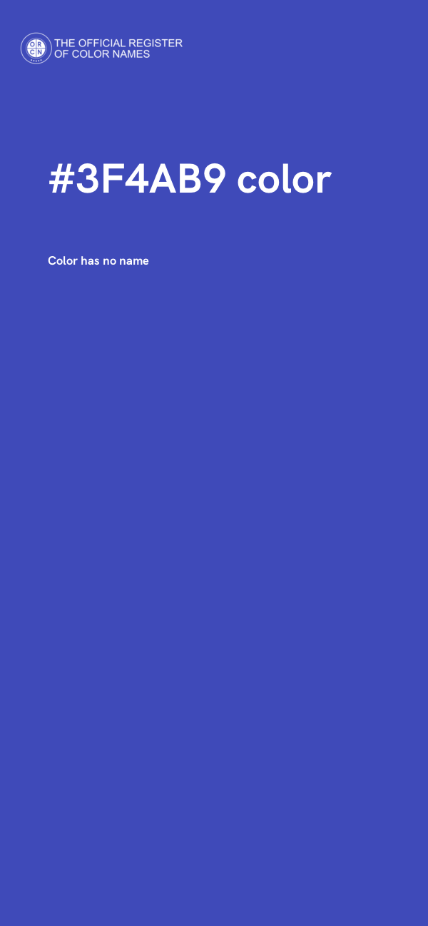 #3F4AB9 color image