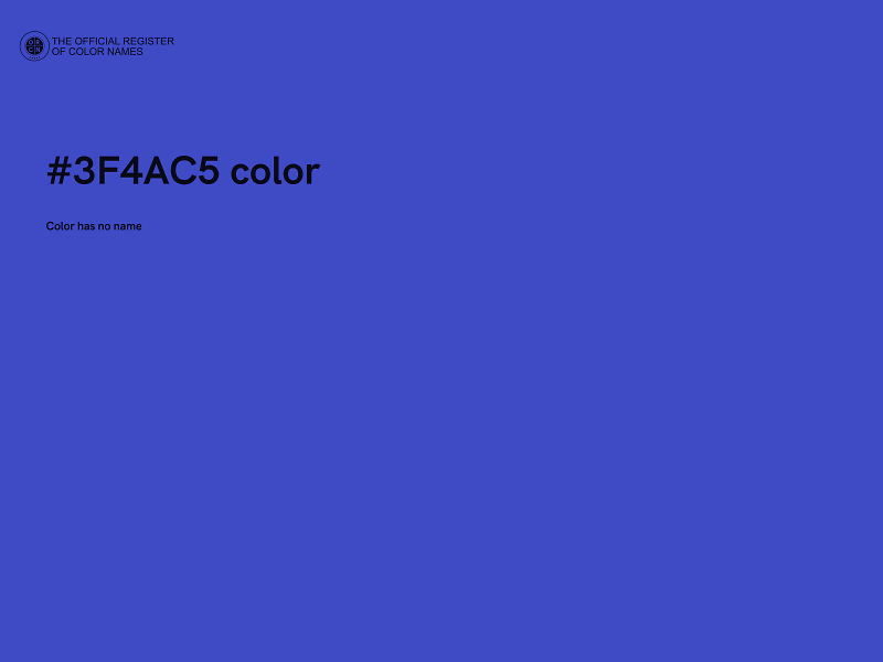 #3F4AC5 color image