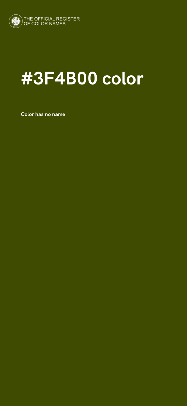 #3F4B00 color image