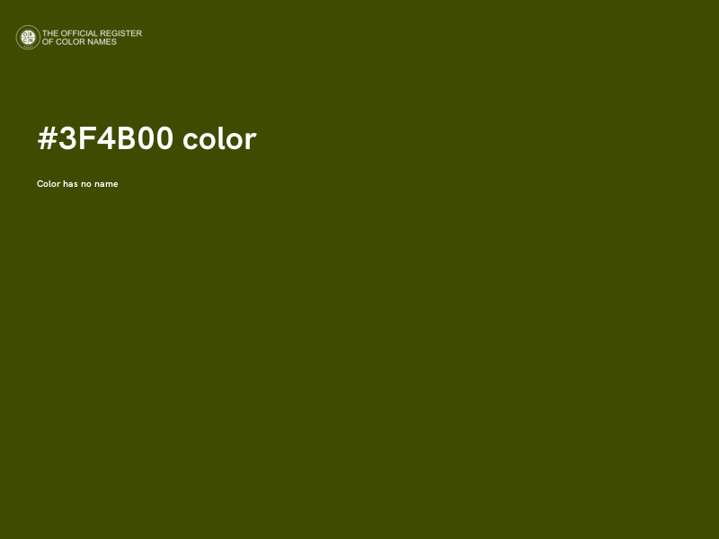 #3F4B00 color image