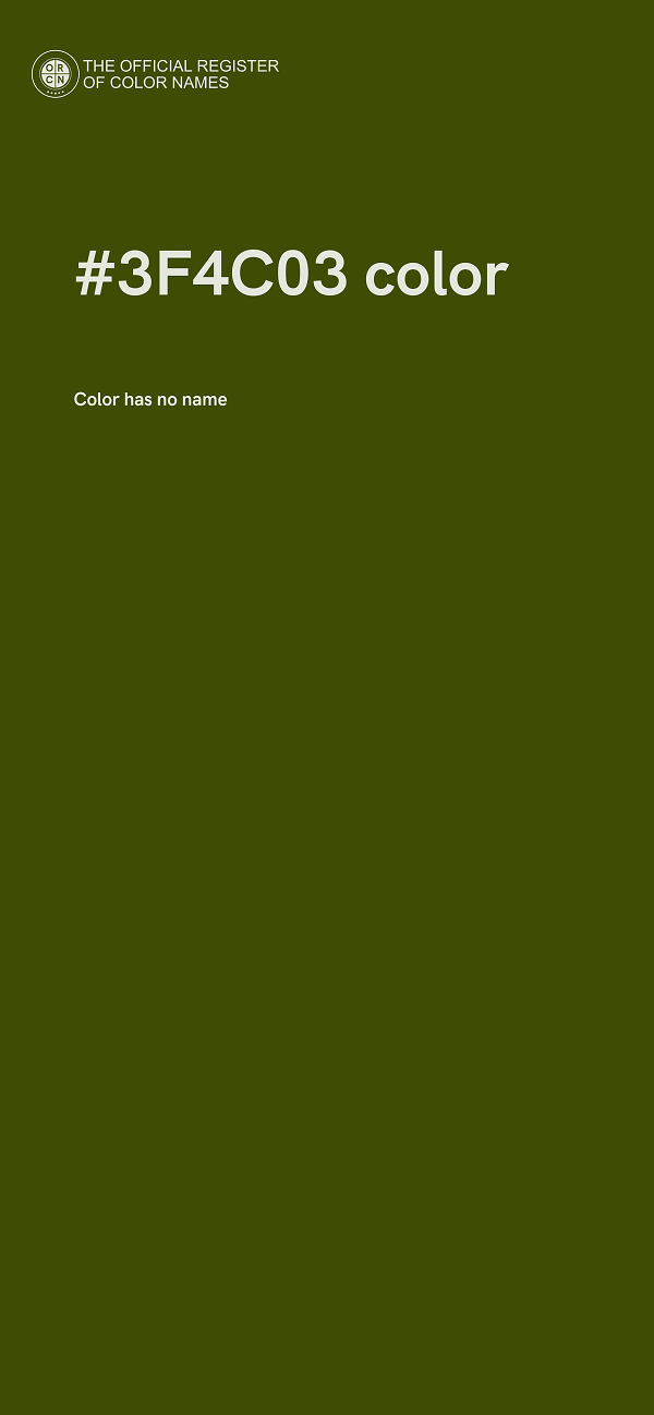 #3F4C03 color image