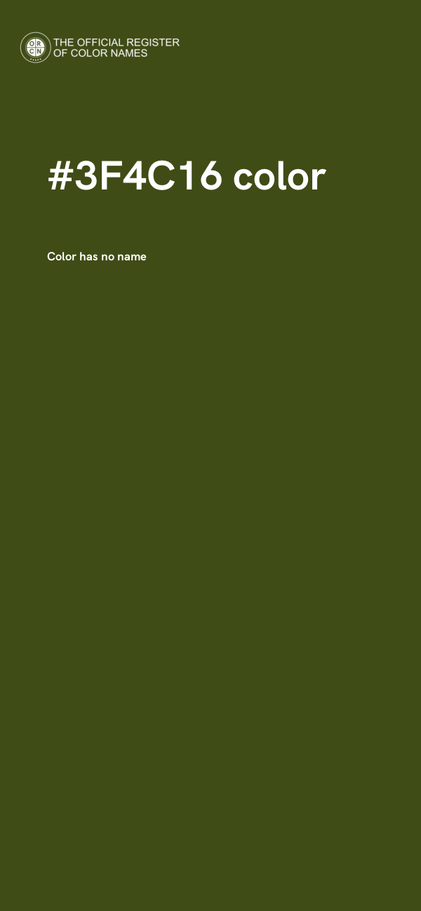#3F4C16 color image