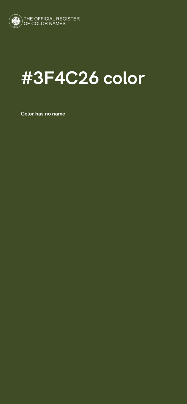 #3F4C26 color image