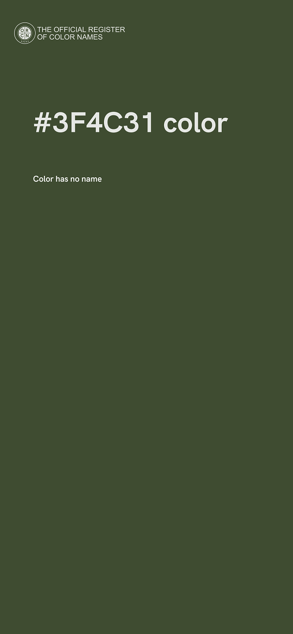 #3F4C31 color image